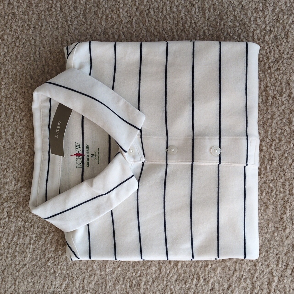 J. Crew Short Sleeve Sueded Cotton Jersey Polo
